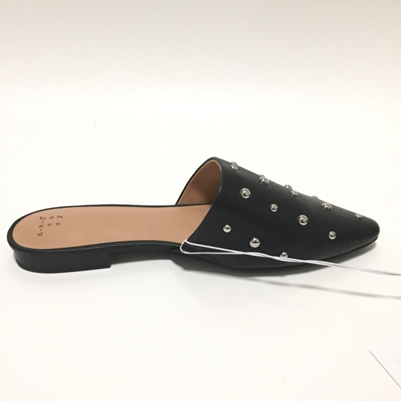 A New Day Kari Black Silver Studded Mules - Picture 4 of 6